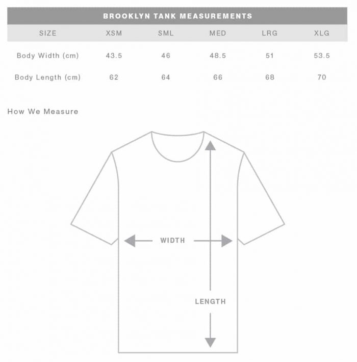 Sizing Chart Shaka Brah Australia